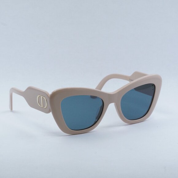 Dior DIORBOBBY B1U 40C0 Sunglasses Pink Butterfly Frame, Green Lenses